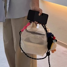 学生手提饭盒袋大容量上班族通勤便当包防水透明果冻包便携收纳包