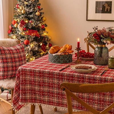 圣诞茶几小雪花拍照布