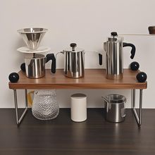 实木杯子收纳置物架咖啡转角茶包收纳架家用小型桌上整理储物架子
