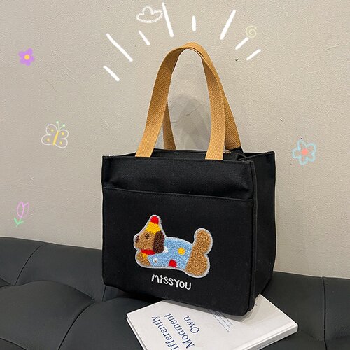 大容量手提帆布饭盒袋