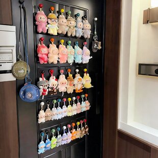 多巴胺磁吸挂钩入户门后玩偶拉布布挂架免打孔强力承重圆形无痕钩