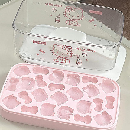 HelloKitty冰块模具家用食品级大号硅胶卡通制冰模具大容量制冰盒