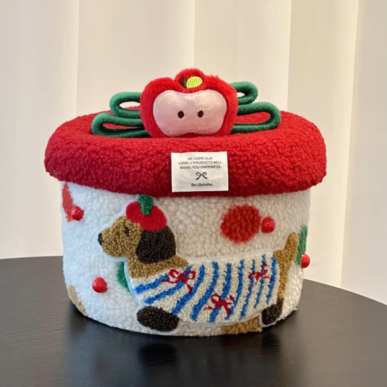 腊肠狗桌面零食收纳筐