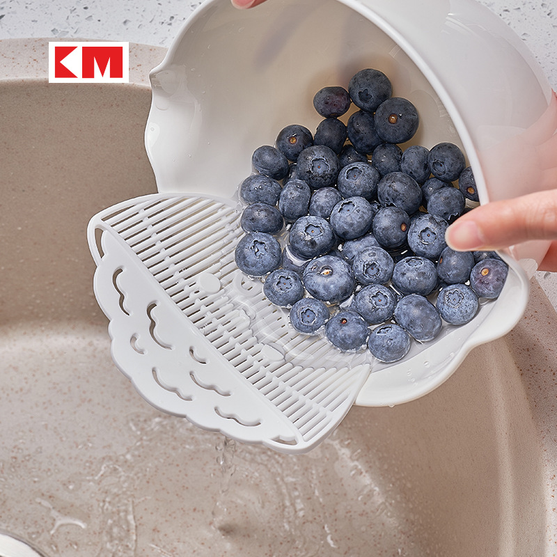 日本淘米器过滤器过滤挡板多功能洗水果沥水网蛋液过滤网洗米筛