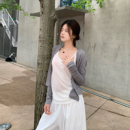 高级慵懒背心罩衫 E7Q8 两件套上衣显瘦防晒百搭休闲松弛纯色吊带