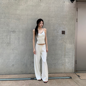 E7Q8 休闲小套装 韩系纯欲显瘦针织两件套女修身 甜辣吊带百搭时尚