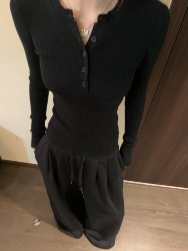 E7Q8 版型超赞巨百搭修身显瘦长袖t恤女