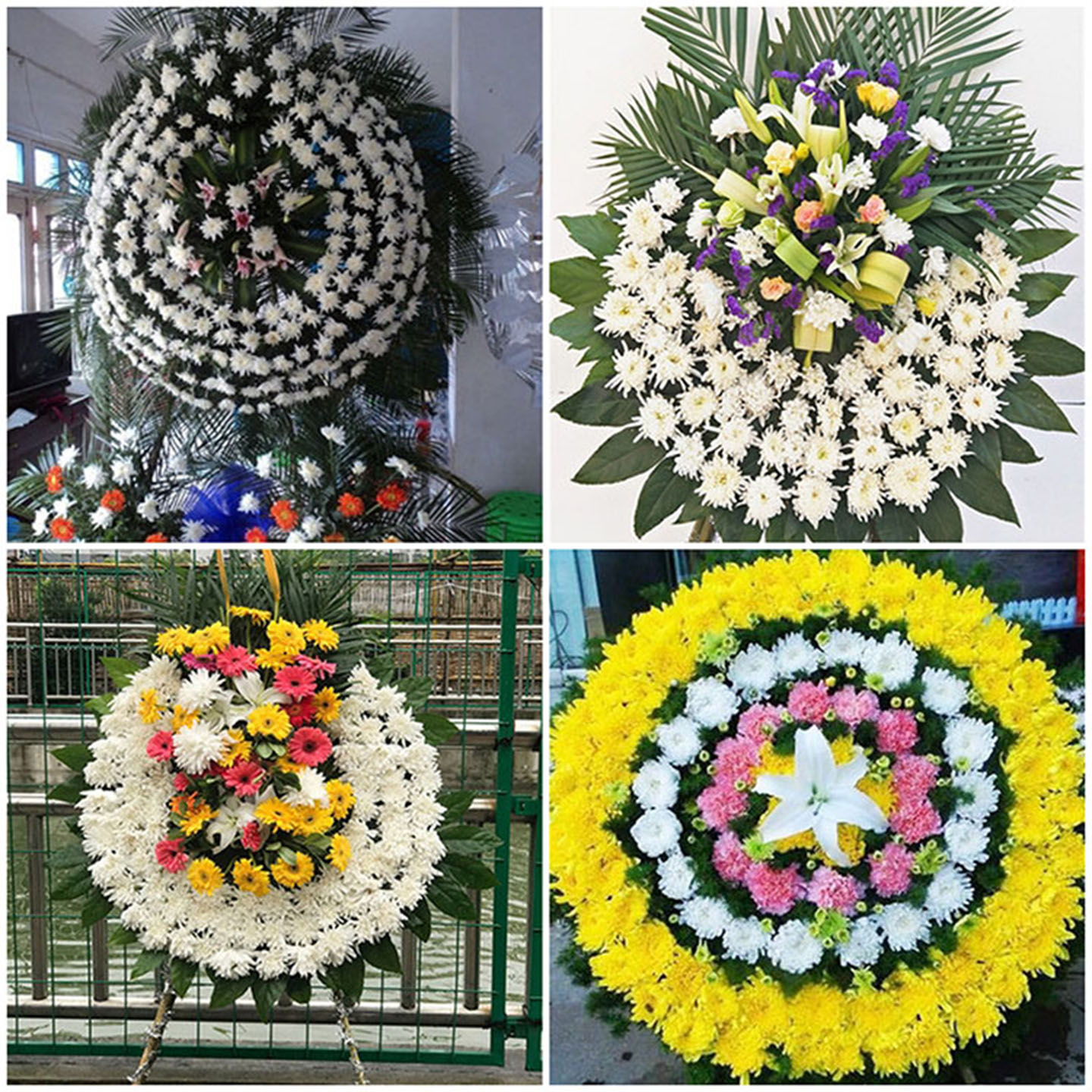 湛江麻章区廉江市吴川市鲜花同城配送白事花圈丧事花蓝祭奠殡仪馆