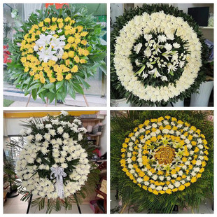 咸宁崇阳县通山县赤壁市鲜花同城配送殡仪馆白事花圈祭奠丧事花蓝