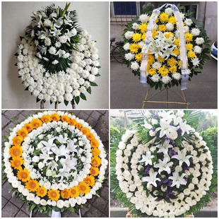 贺州市八步区平桂区鲜花同城配送灵堂殡仪馆白事花圈祭奠丧事花蓝