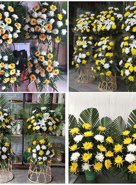 福州闽清县永泰县平潭县鲜花同城配送殡仪馆白事花圈祭奠丧事花蓝