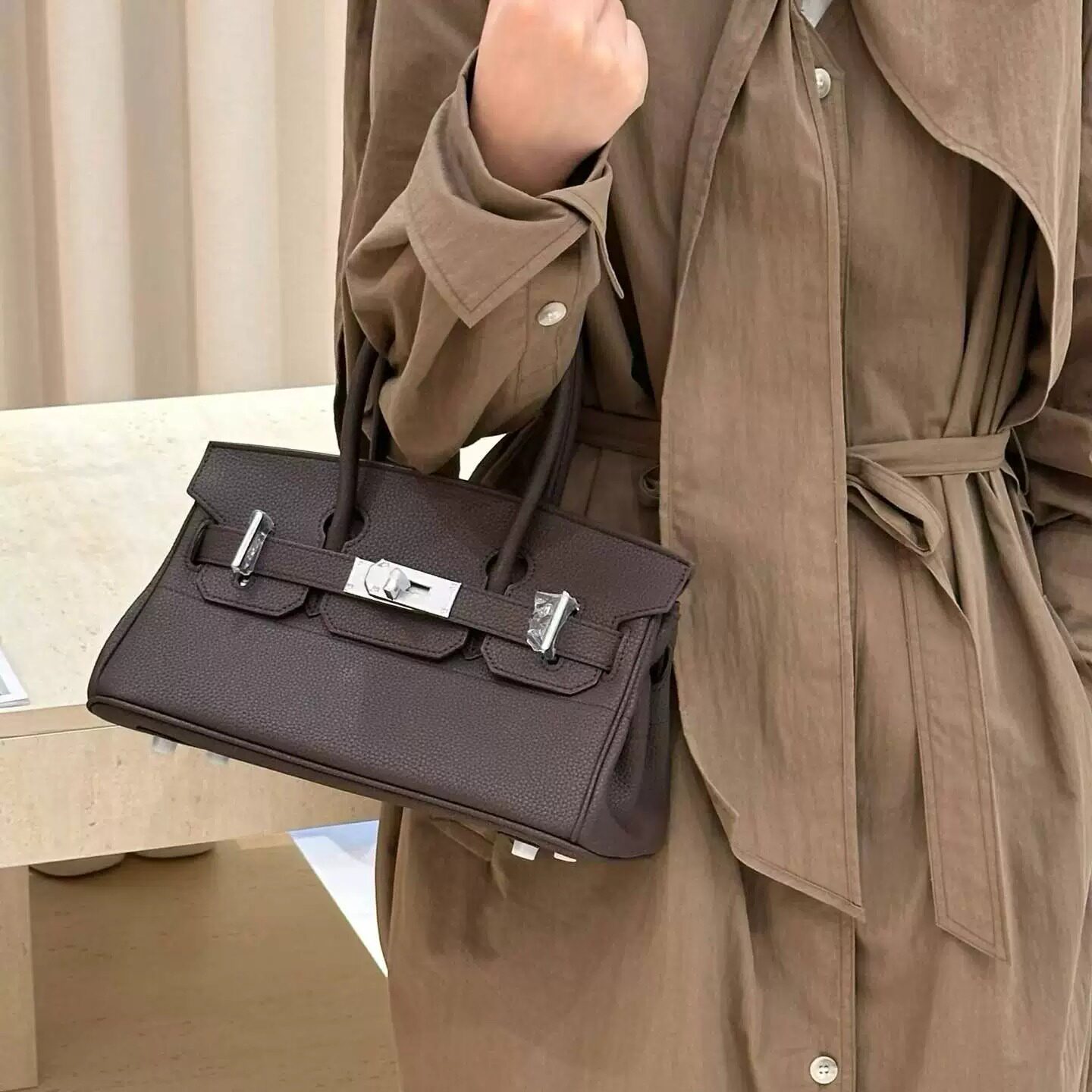 2026真皮铂金包大容量手提女包
