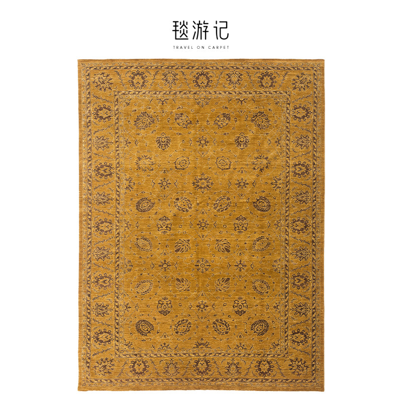 别墅新古典羊毛手工打结地毯