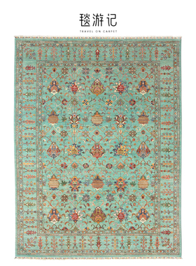 毯游记 阿富汗进口手工打结羊毛地毯游牧民族编织无胶地毯15744