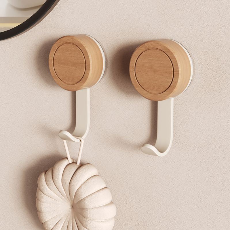 实木挂钩免打孔悬挂式抽纸专用卫生间强承重中古风胡桃木粘钩