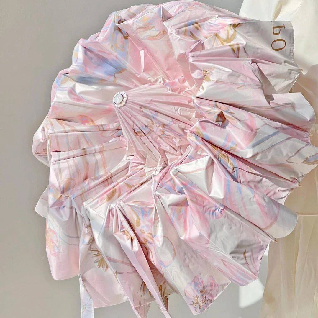 耐用简约图案雨伞高颜值防晒紫外线抗风折叠遮阳伞晴雨加大两用