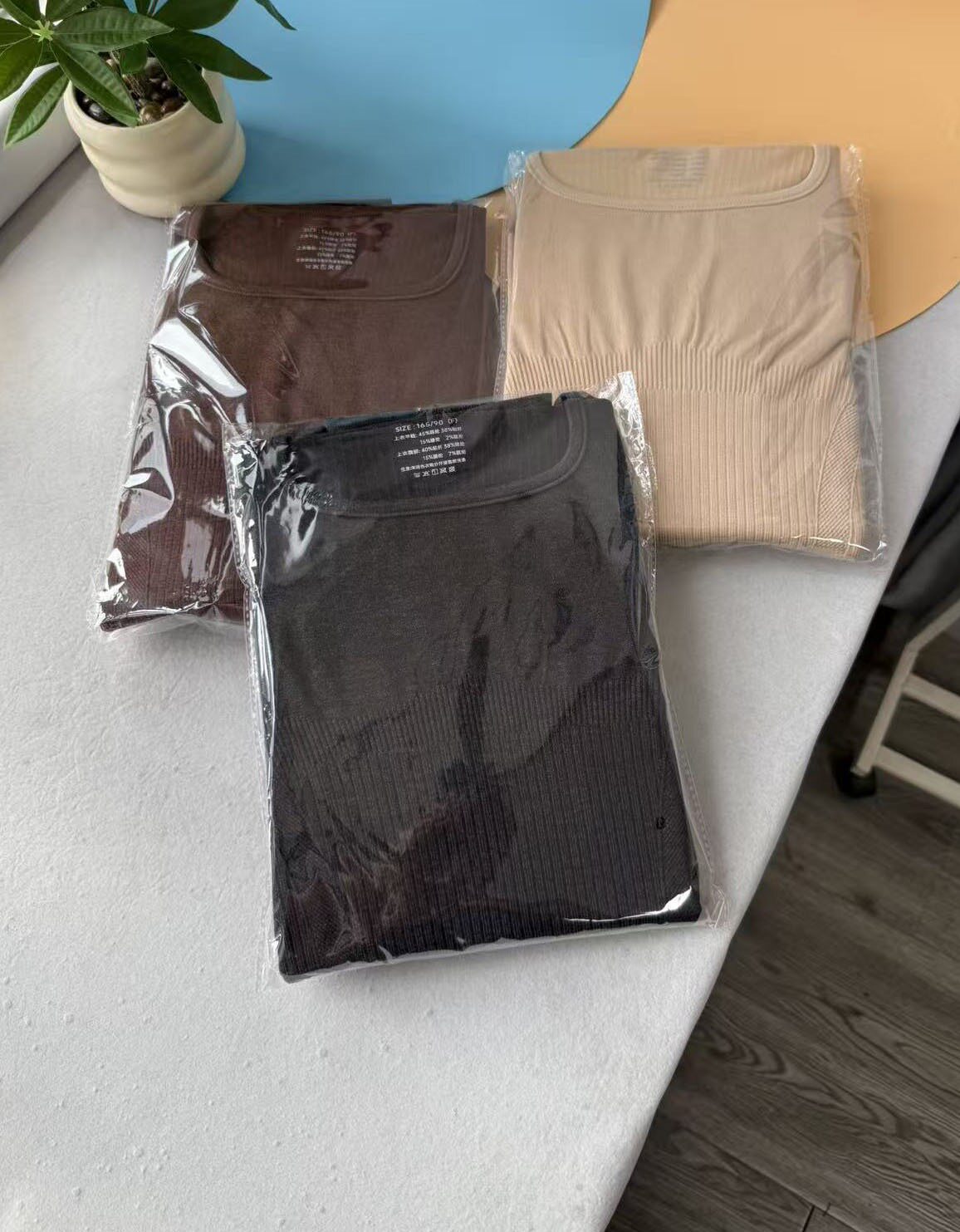 秋冬女款紧身轻塑打底收腰保暖发热小蛮腰美体塑身秋衣秋裤套装