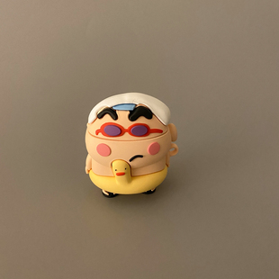 Pro保护壳1 油桃日记卡通黄色游泳圈硅胶立体苹果适用AirPods 2代蓝牙airpods4耳机套AirPods3创意趣味防摔