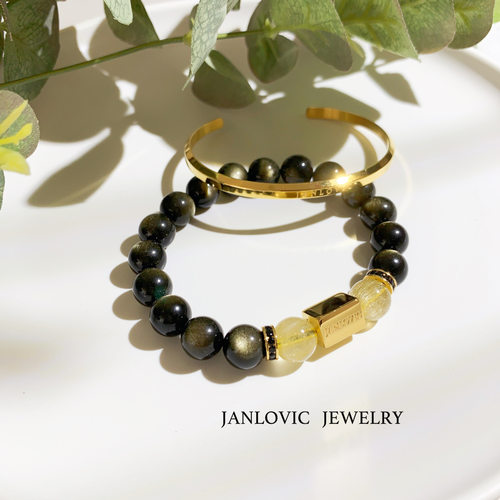 JANLOVIC金发晶金曜石手链