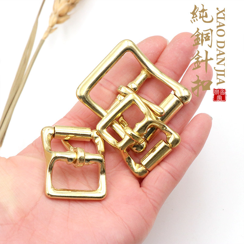 야채 무두질 가죽 벨트 구리 버클 순수 구리 일본 수제 벨트 버클 헤드 황동 롤러 벨트 버클 남자 벨트 핀 버클