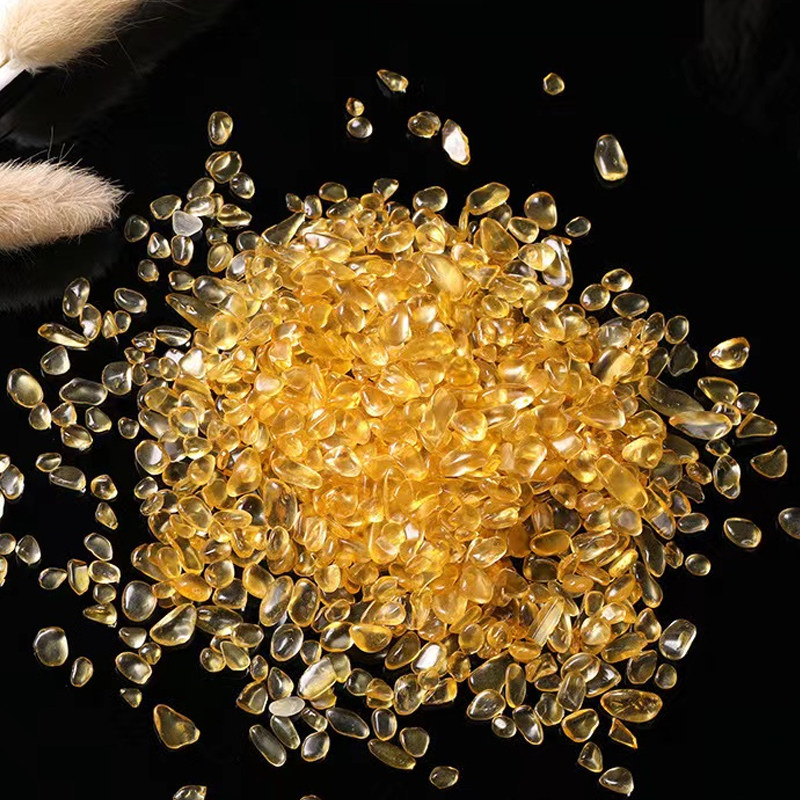 풍요의 뿔 자연 색상 황수정 자갈 장식품 행운의 나무 황수정 베어 스톤 홈 재무 위치 장식품