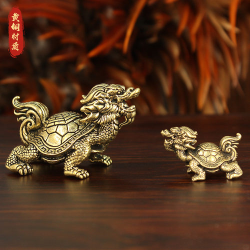 黄铜乌龟实心八卦龙龟