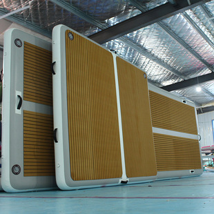 海上游泳充气浮台魔毯水上钓鱼充气浮排可折叠钓鱼浮床划水浮板