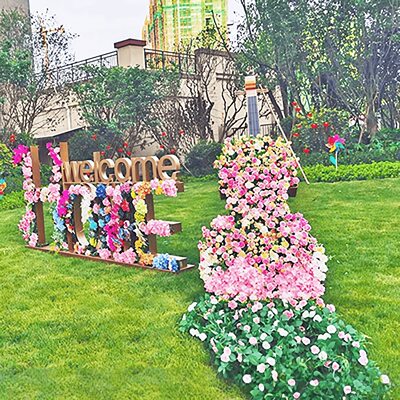 景区打卡拍照花艺道具大提琴摆件