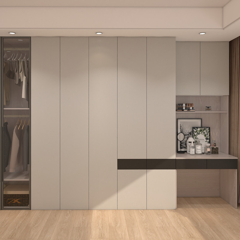 全屋定制衣柜成人衣柜简约现代平开门式红棉花多层板材e0级别环保
