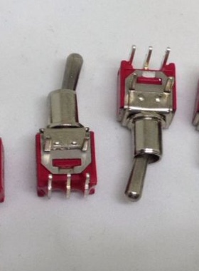 乐达牌超小型钮子开关SMTS-102C3 安装孔5MM 弯脚ON-ON拨动开关