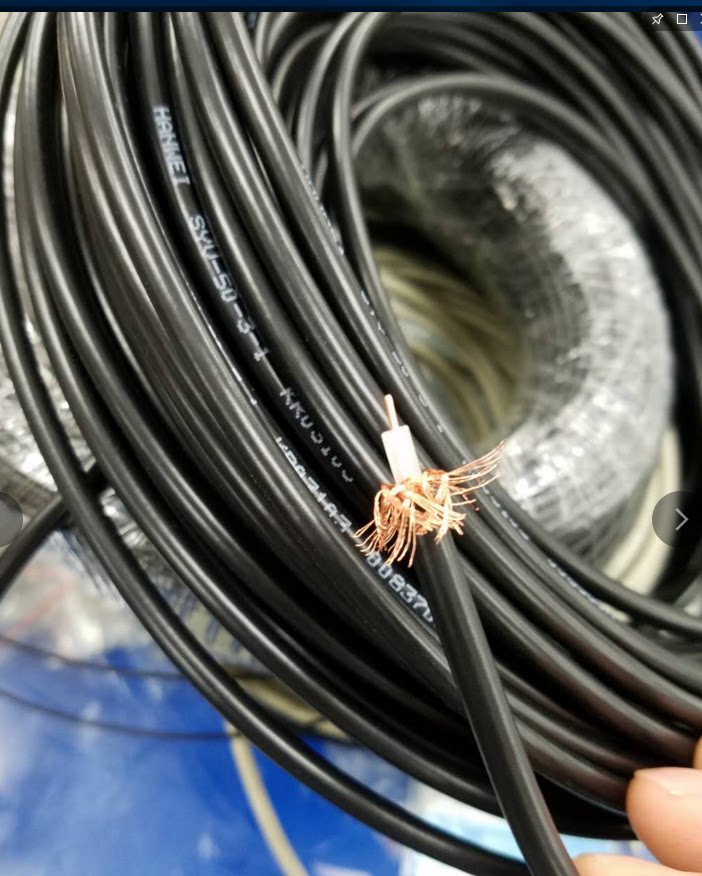高频syv-50-3/5同轴电缆 syv50-3-1射频线rg58纯铜信号线50欧姆馈