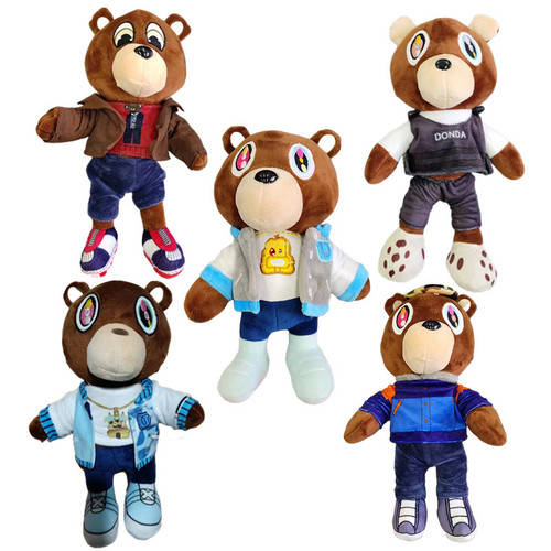 侃爷辍学熊玩偶 kanye玩偶辍学熊公仔玩偶kanyewest dropout bear