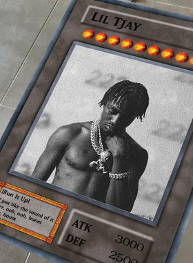 hiphop地毯欧美专辑封面地毯装饰liltjay盆栽哥侃爷地毯嘻哈说唱