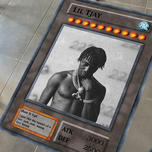 hiphop地毯欧美专辑封面地毯装饰liltjay盆栽哥侃爷地毯嘻哈说唱