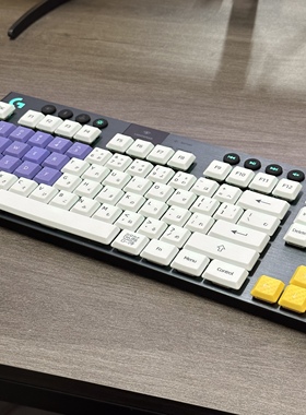 适用于罗技G913TKL键帽G813 G913彩色纹理碳纤维纹PBT材质键帽