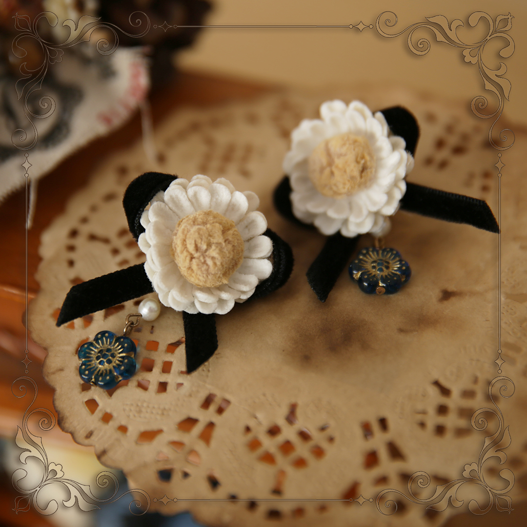 KS星箱设计雏菊向日葵耳夹