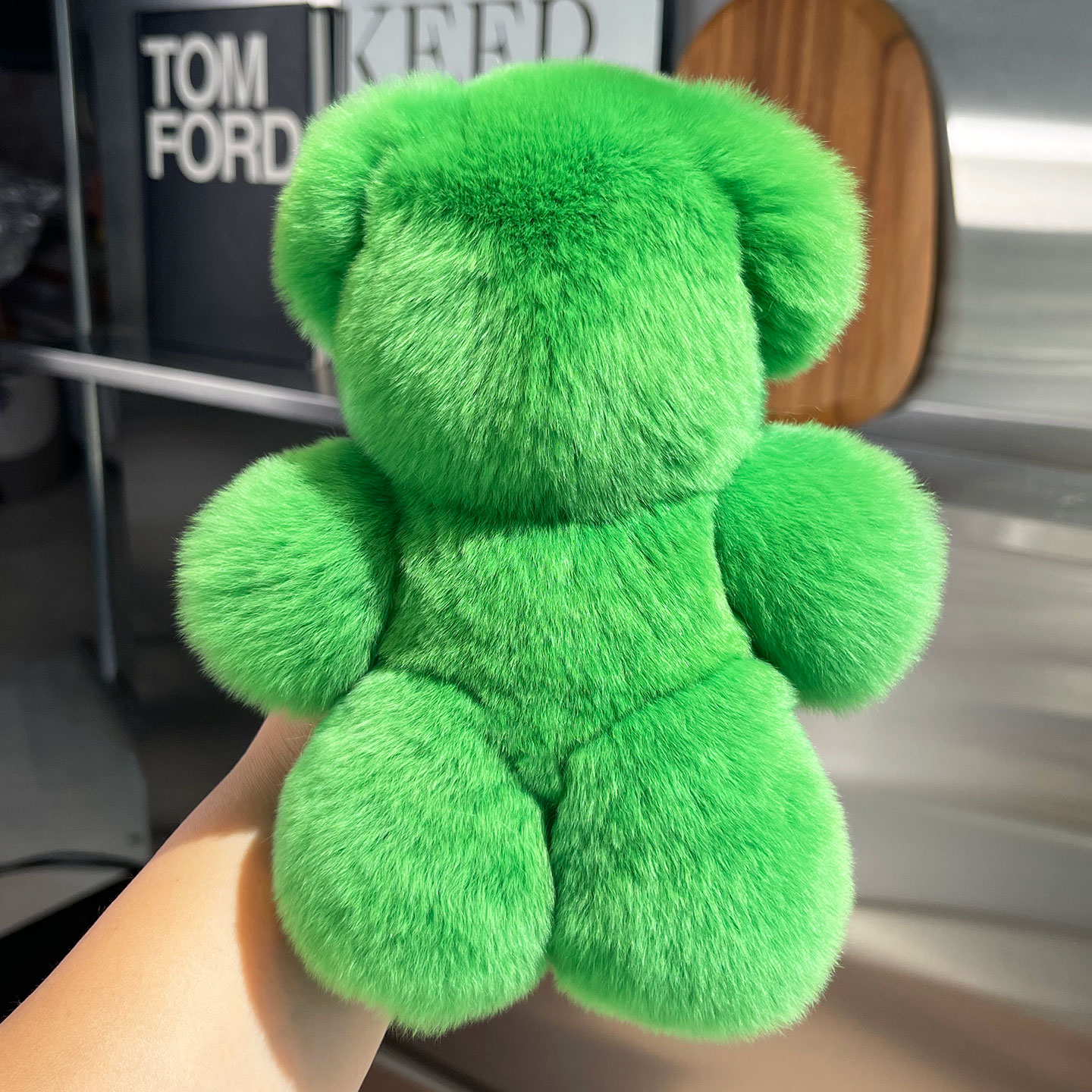 暴力熊高级感真獭兔毛钥匙扣挂件