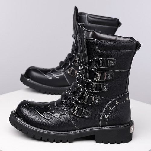 英伦冬季增高男士马丁靴潮流男靴