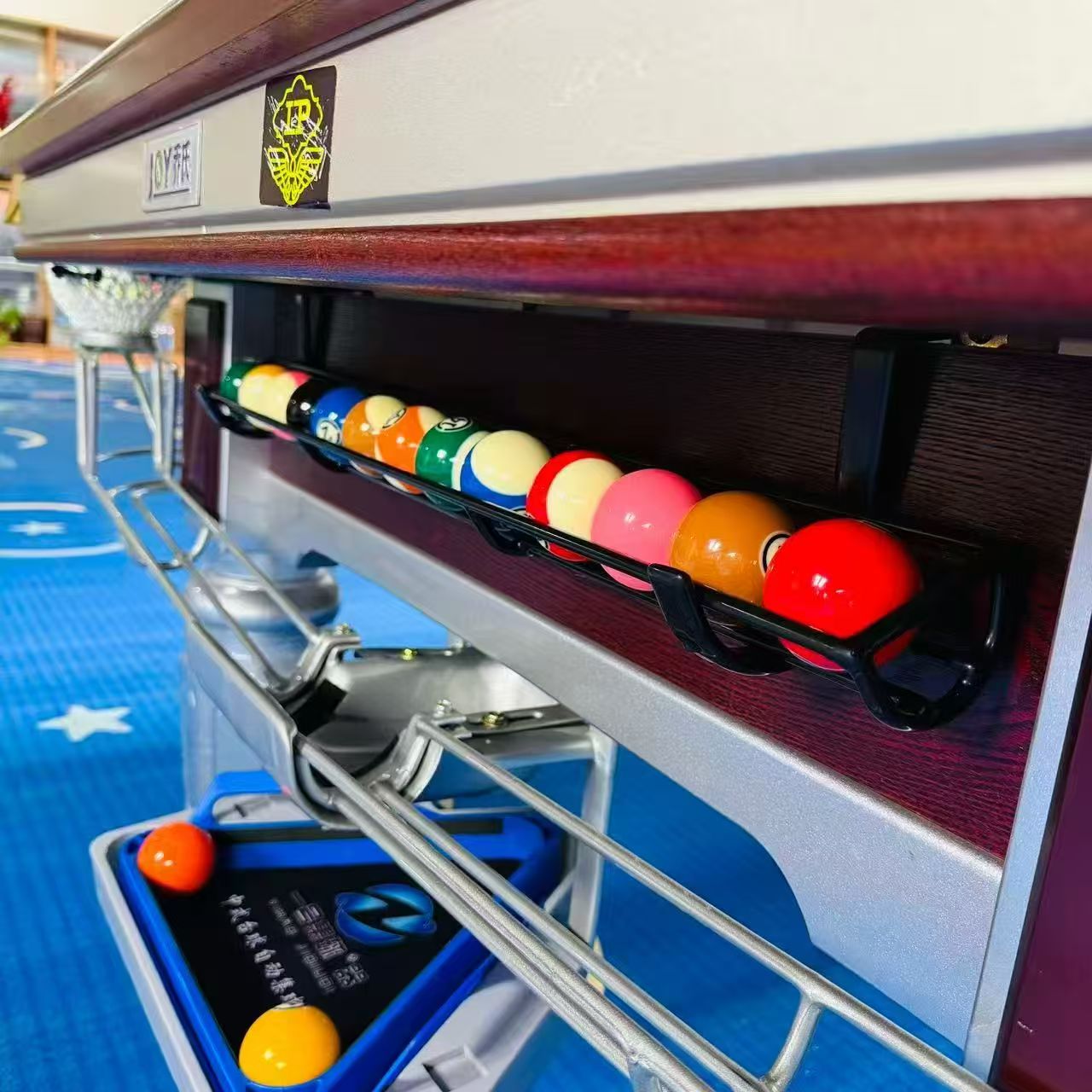 台球桌台球置球架球房黑八九球置收球架球桌收球架台球案子置物架