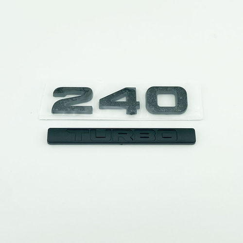 22-24款十一11代思域车标CIVIC240TURBO後尾英文字母贴标志亚光黑