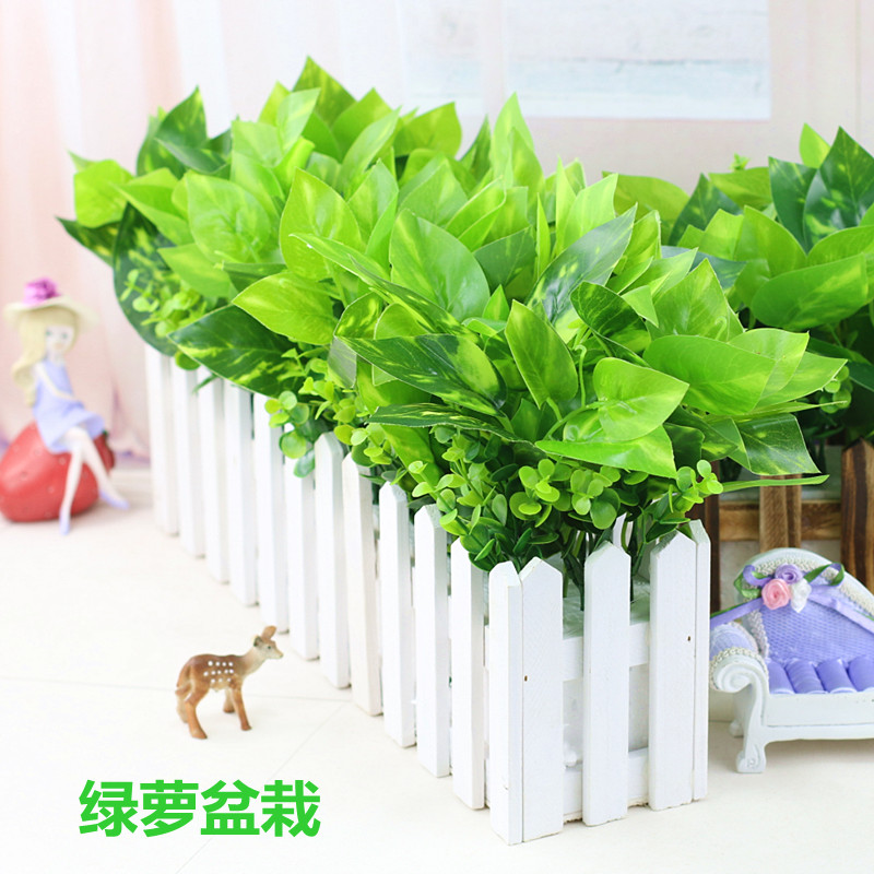 仿真假植物盆景 清新绿植盆栽 室内仿真绿萝叶海棠叶装饰叶栅栏花在类目 鲜花速递/花卉仿真/绿植园艺, 仿真花/绿植/蔬果成品（新）, 仿真绿植中 - 来自Buy2taobao.com提供专业的淘宝代购服务