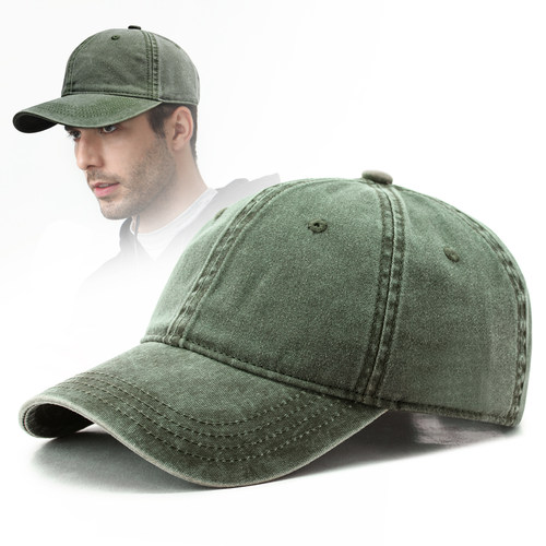 路瓦棒球帽做旧男春秋不褪色水洗