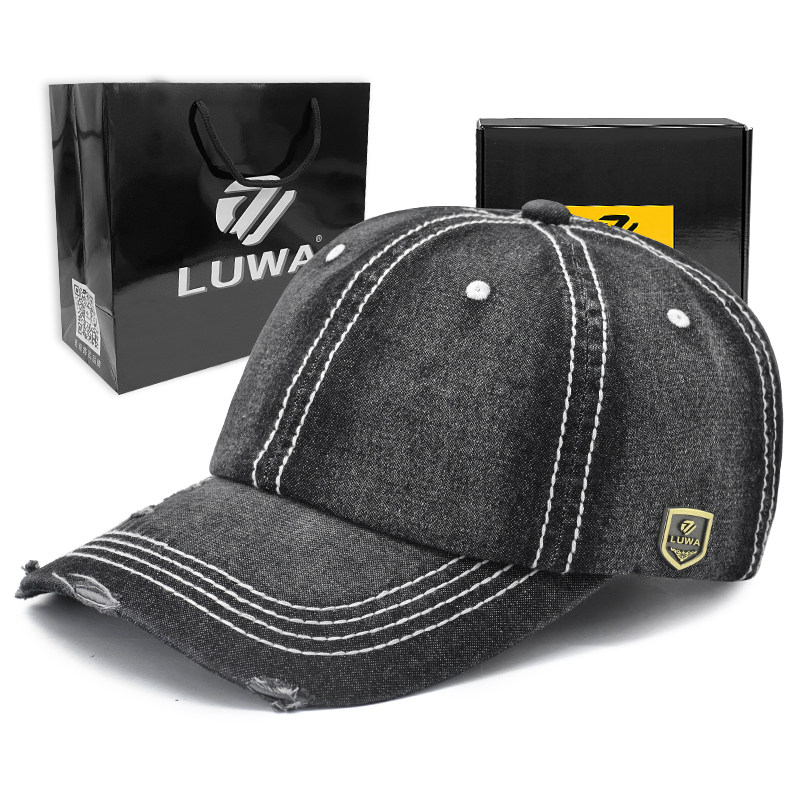 牛仔棒球帽男春秋季时尚水洗牛仔布磨破做旧鸭舌帽破洞潮酷帅百搭,服饰配件/皮带/帽子/围巾,帽子,淘宝优惠券,粉丝福利购,淘宝优惠卷