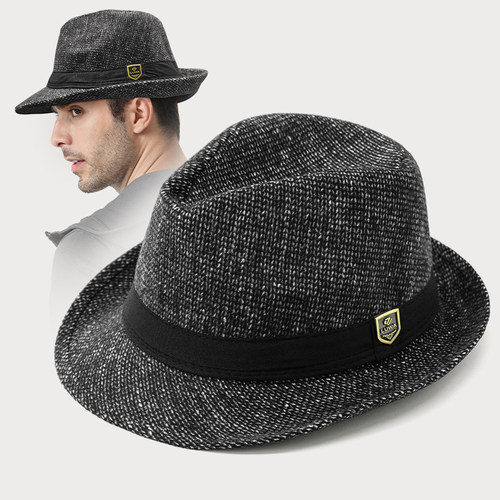 路瓦爵士帽优雅男秋冬英伦礼帽