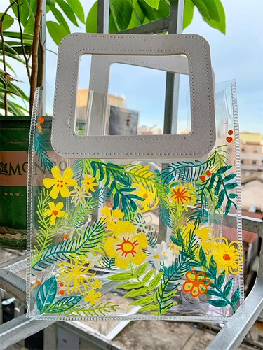 Белая окрашенная льняная сумка для раннего возраста из ПВХ, ручная роспись, подарок на день рождения