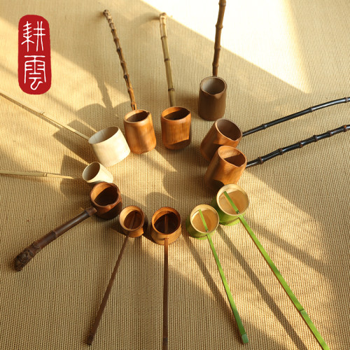 长柄茶具厂家直销竹制水勺日式