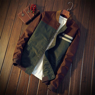 collar 夹克 men coats man cotton new jackets Korean Autumn