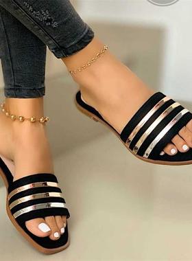 women flat sandals big size 43 summer shoes 大码女平跟凉鞋43