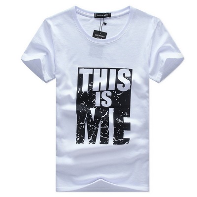 短袖T恤时尚圆领字母个性男半袖