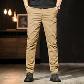 casual cotton khaki pants 休闲裤 straight chino men trousers